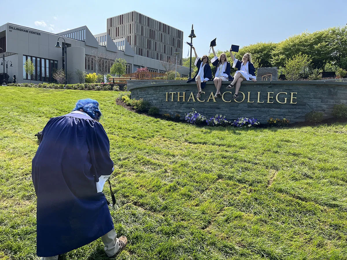 Students on the promenade