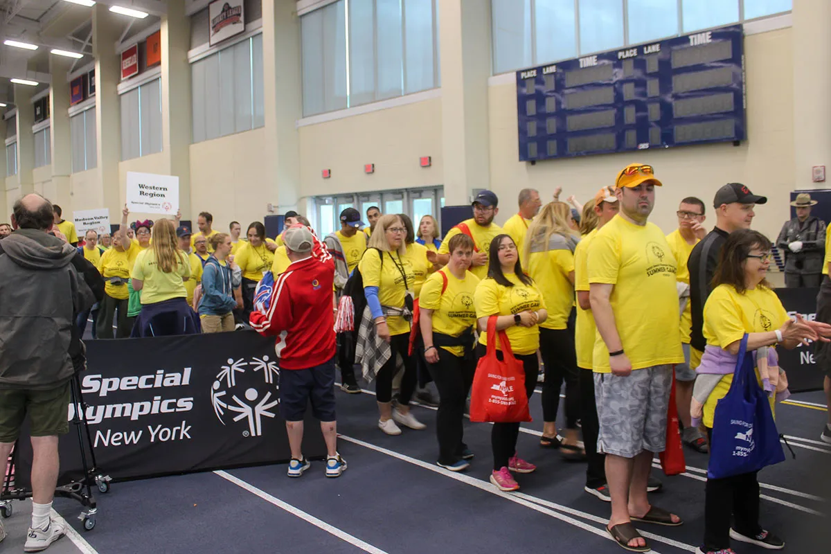 Athletes on the track