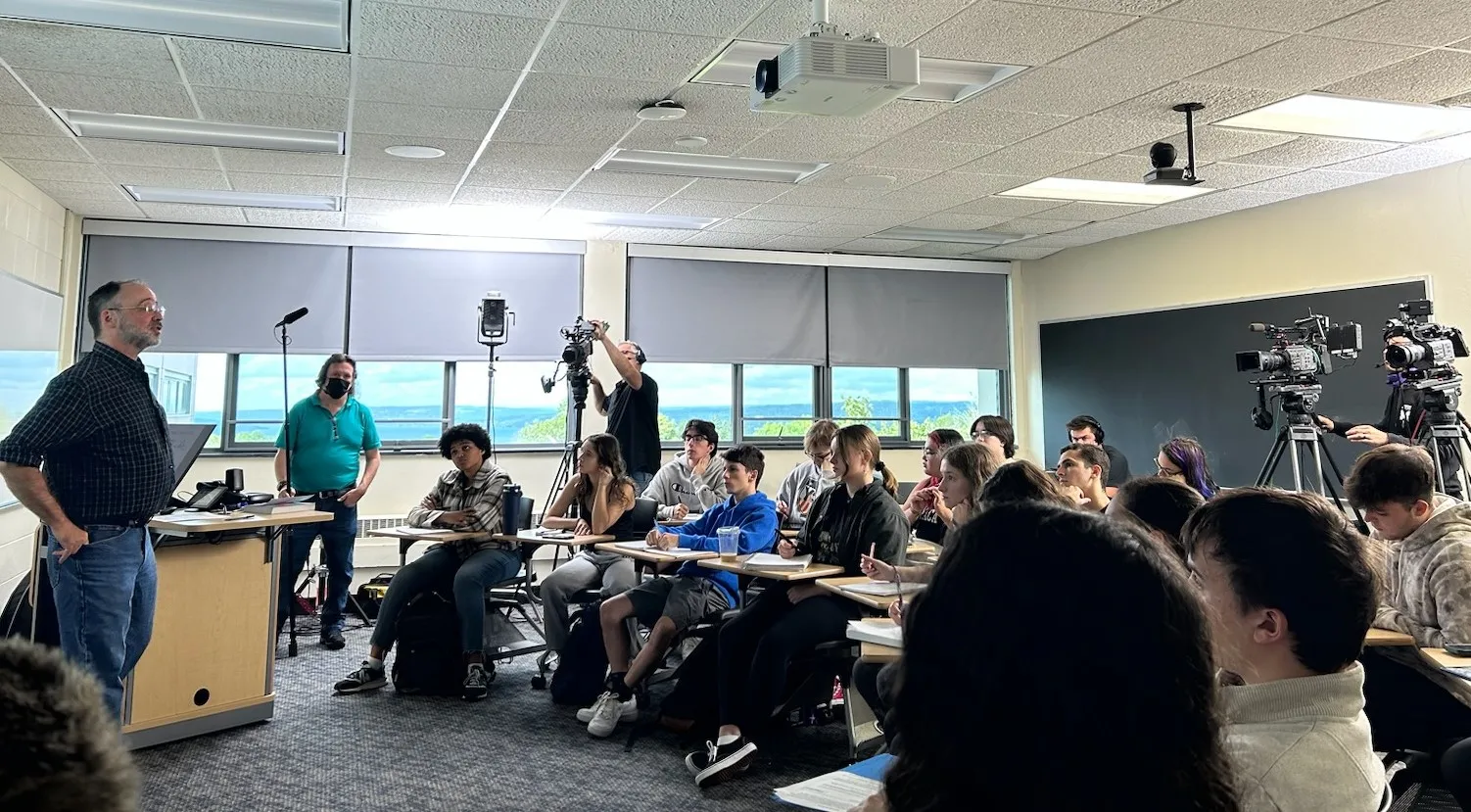 C-SPAN cameras in the classroom.