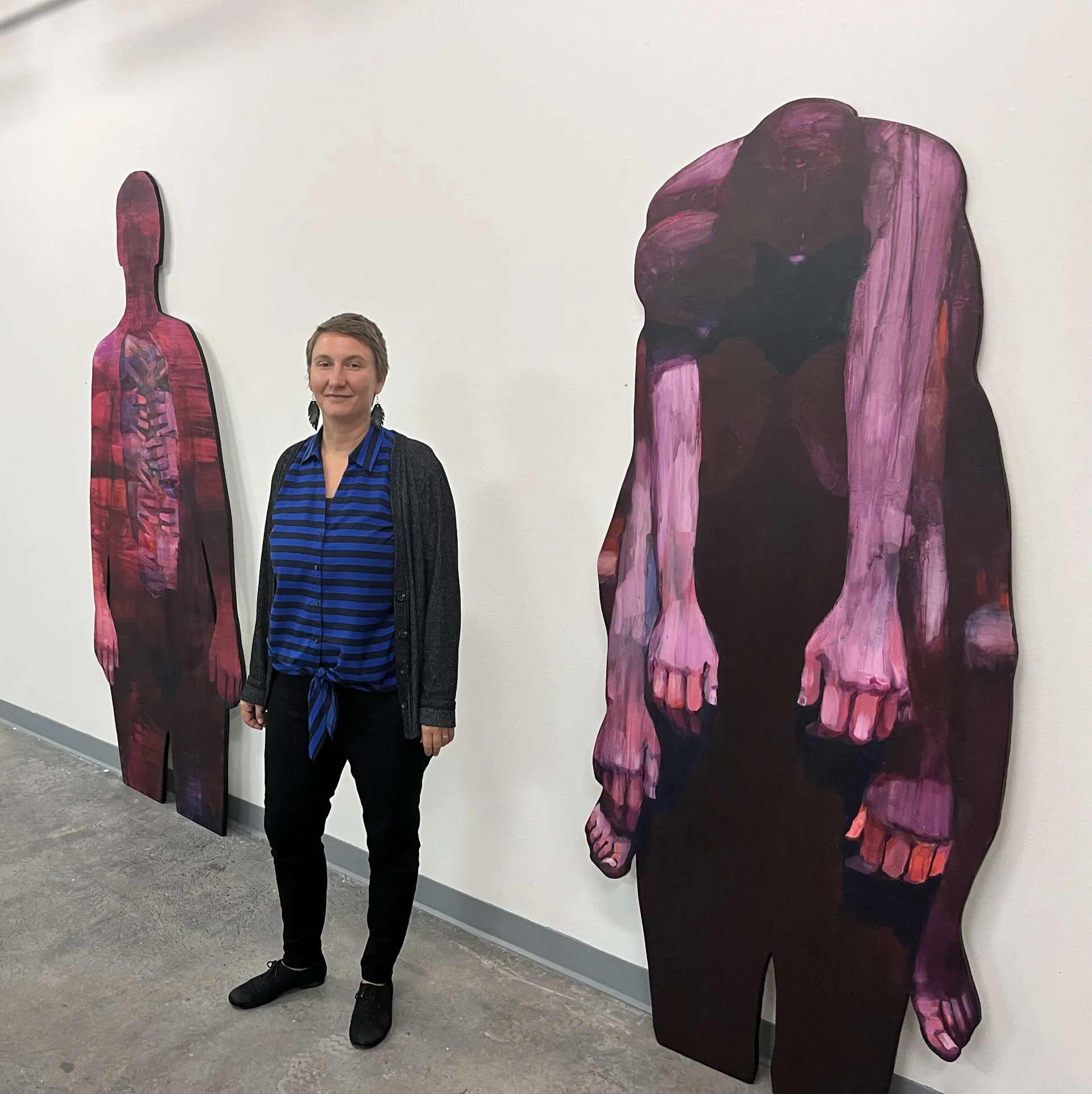 Jill Lavetsky at her solo show, Merge, at Nova Southeastern University