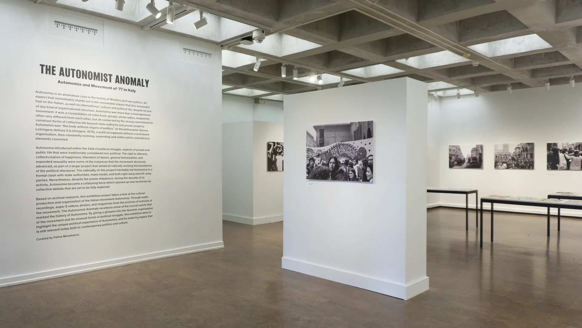 Entryway to The Autonomist Anomaly curated by Felice Moramarco