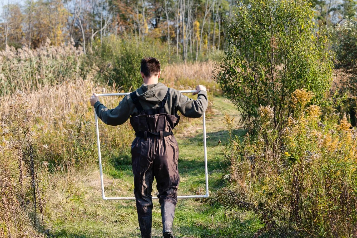 Johannes Berghahn '26 tours the IC Natural Lands