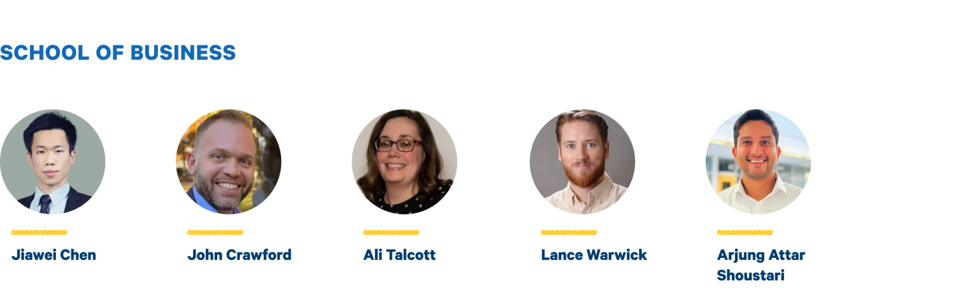 New Faculty at the School of Business