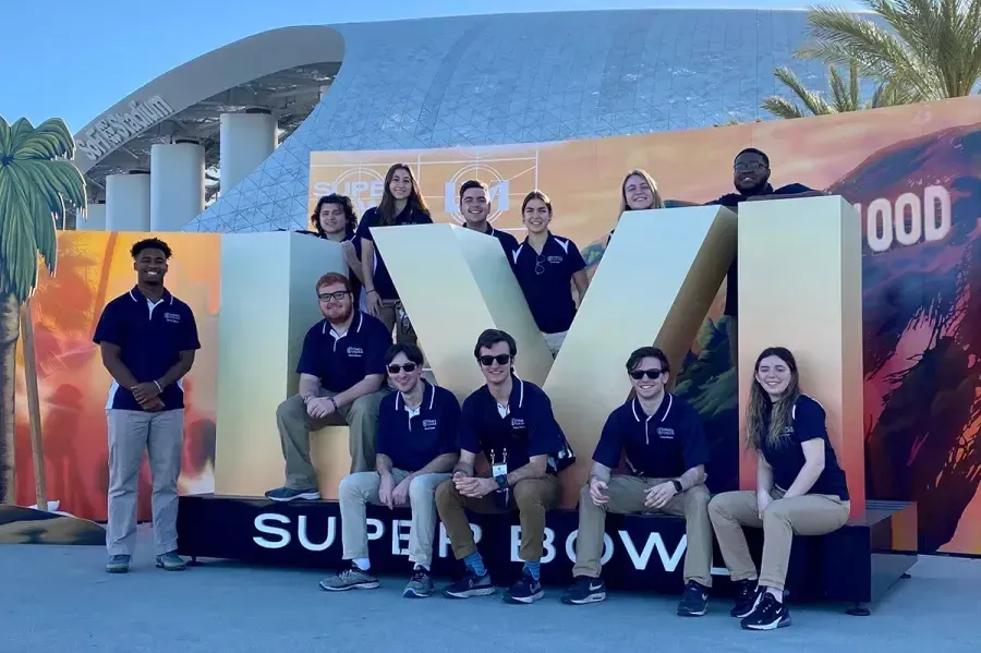 Students get a side-line opportunity at the Super Bowl