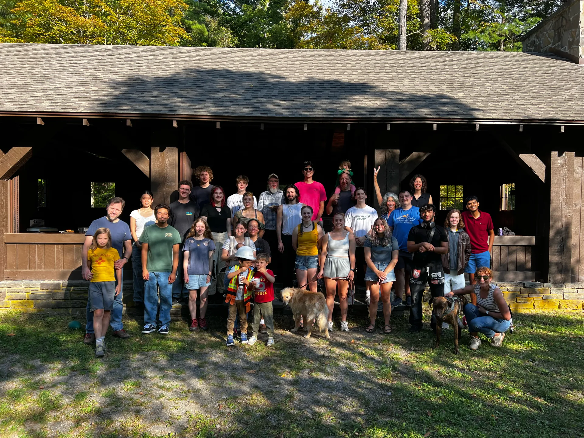 Faculty and staff host students for the annual "Physnic" at Buttermilk Falls State Park.