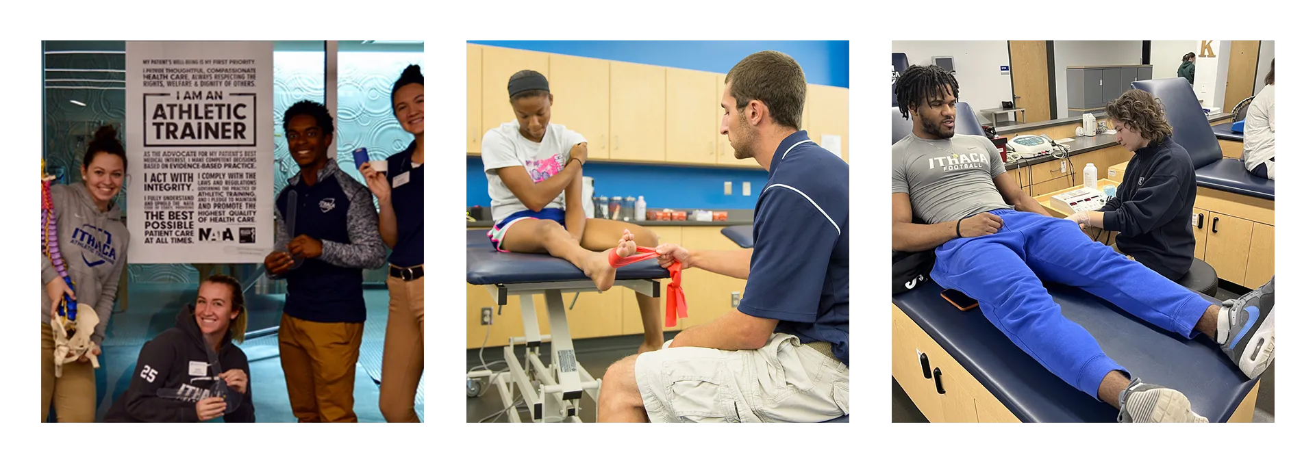 gallery of ESAT activities such as talking to athletes and presenting research