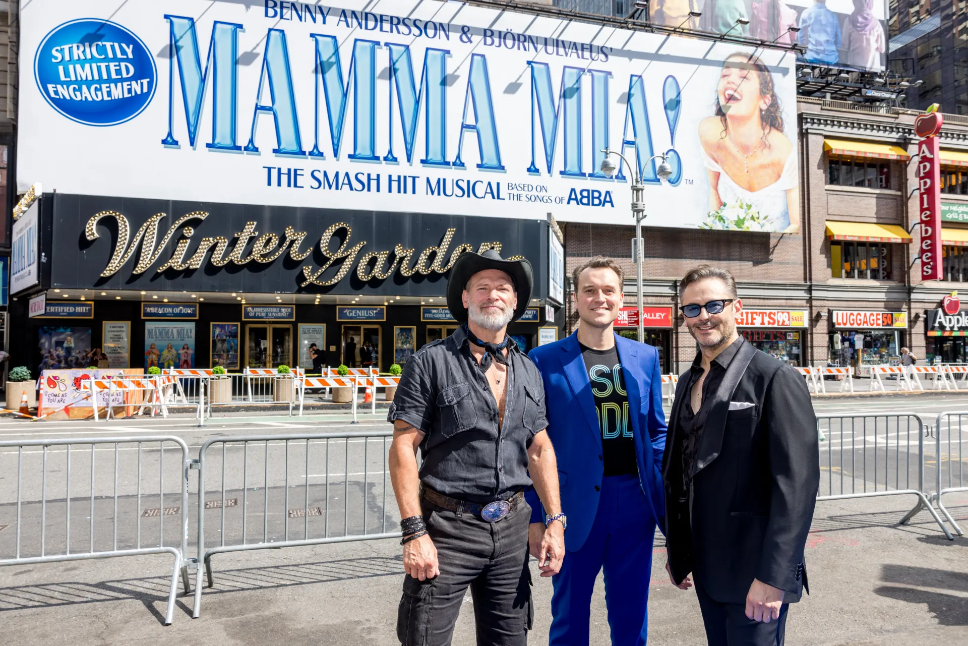 Victor Wallace in front of the Winter Garden Theatre