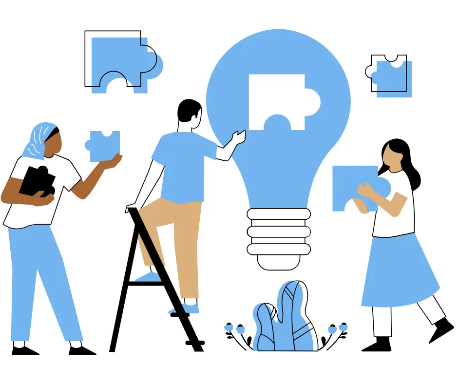 people working together to solve a problem