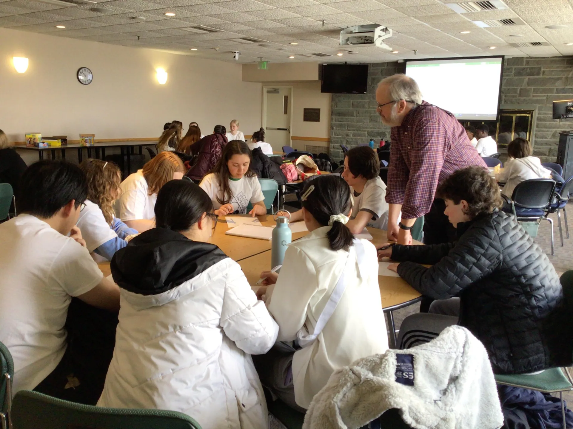 Professor Jim Conklin leading a session on mathematical game theory