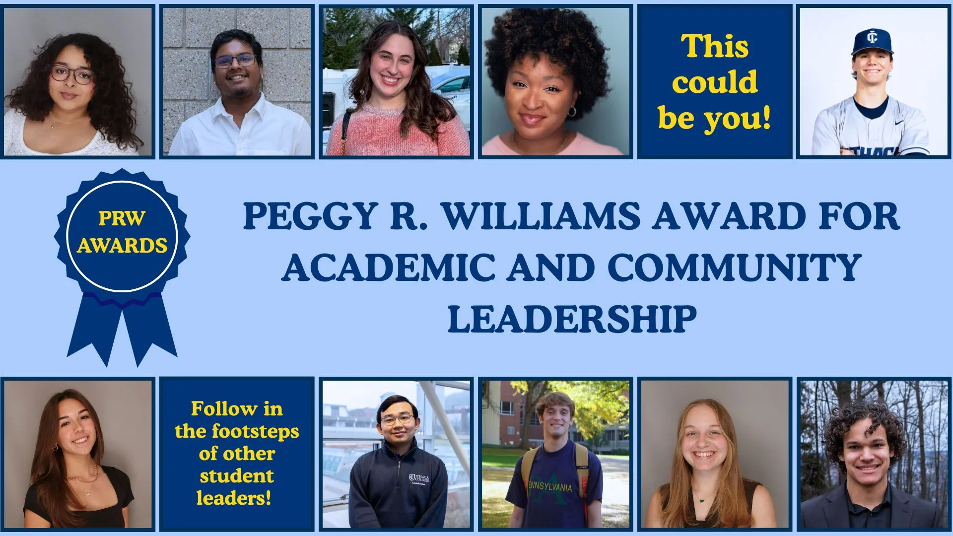 Photo of past recipients of Peggy Ryan Williams Award