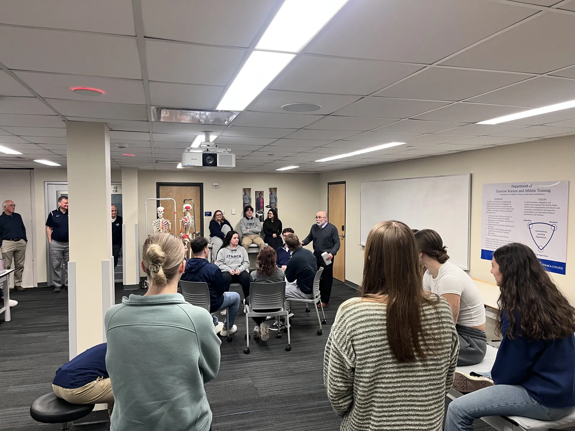 Everyone contributes to the role-play exercise