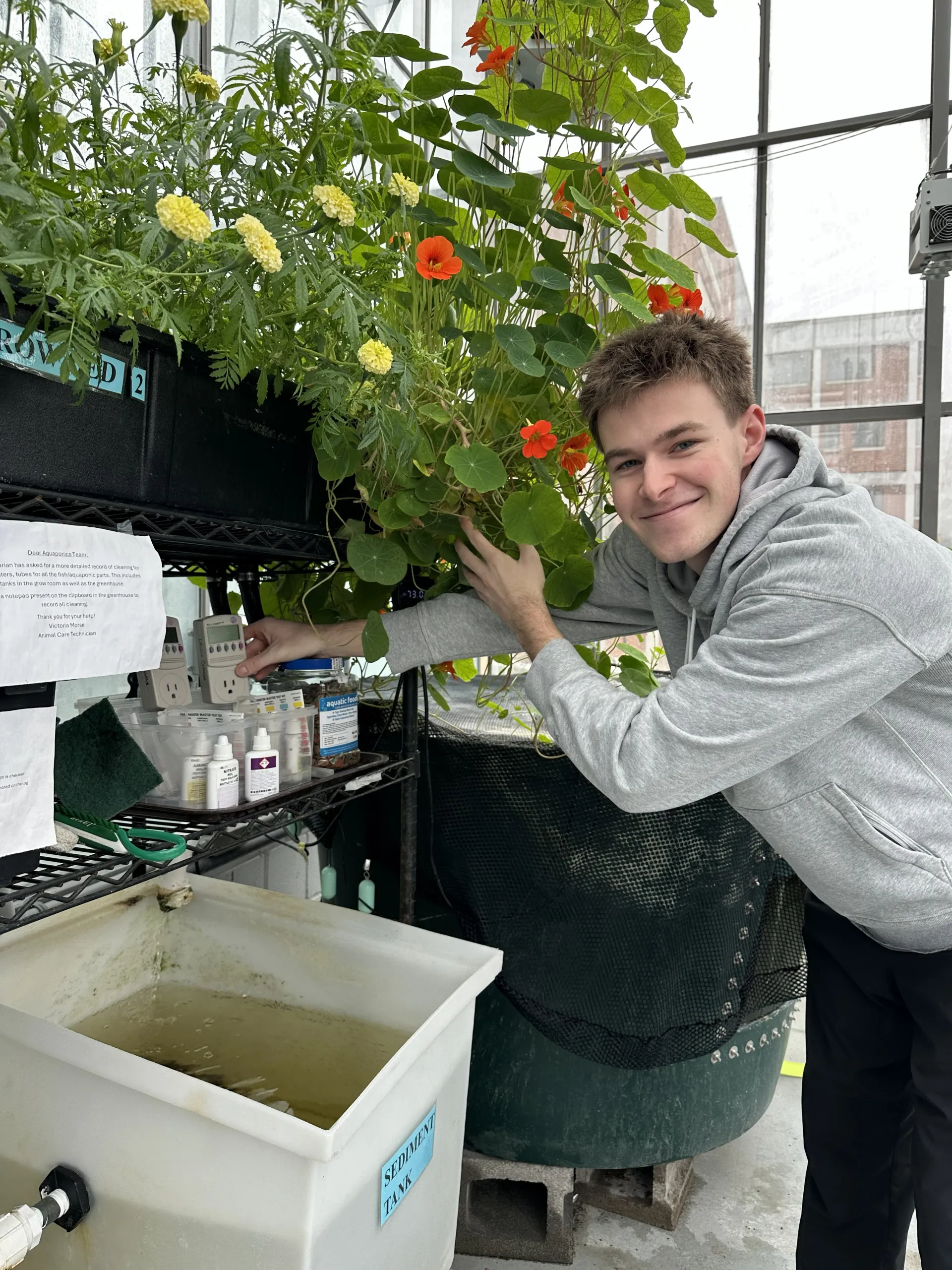 Ean assessing aquaponics system