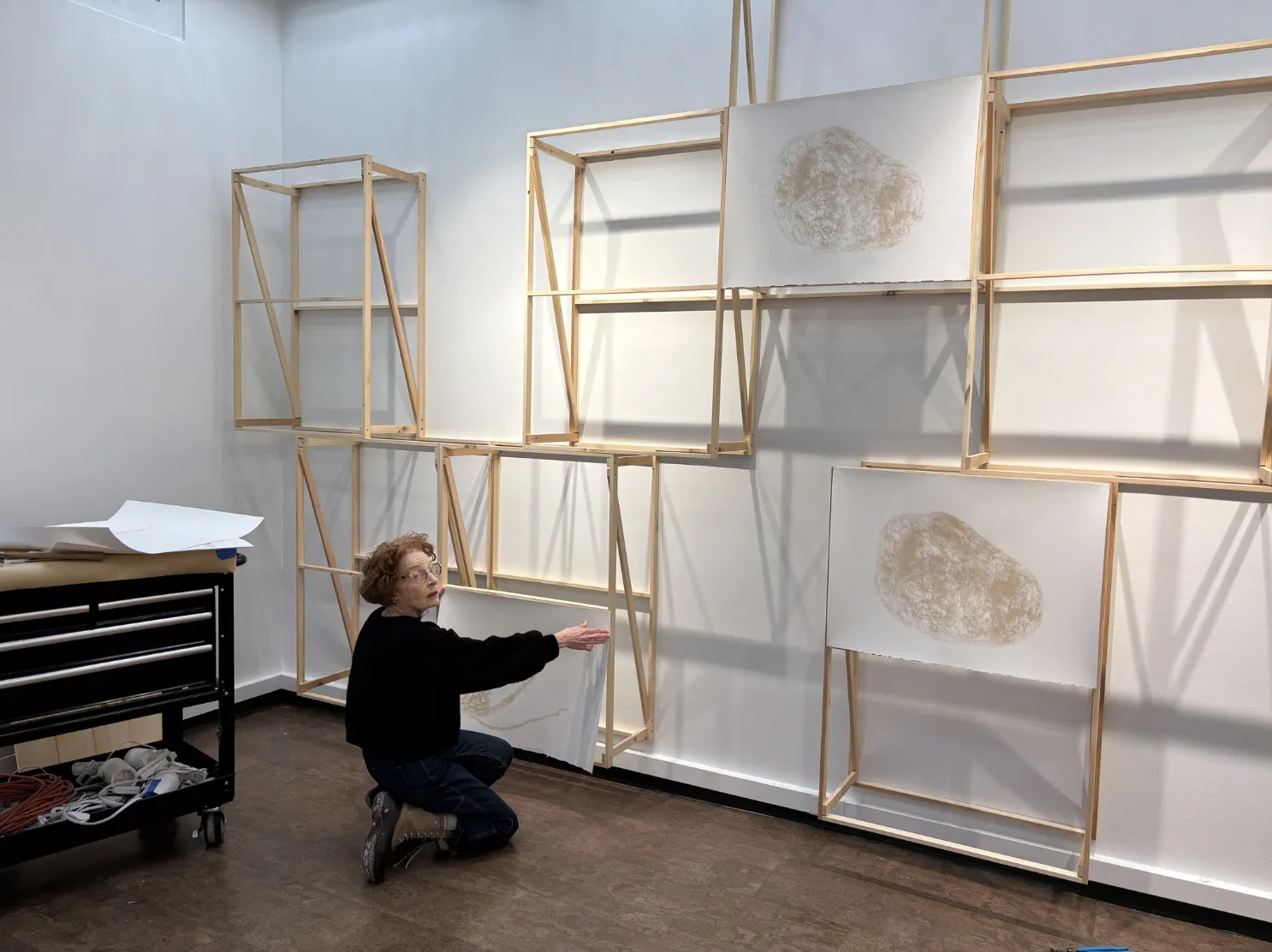 Patti in gallery install