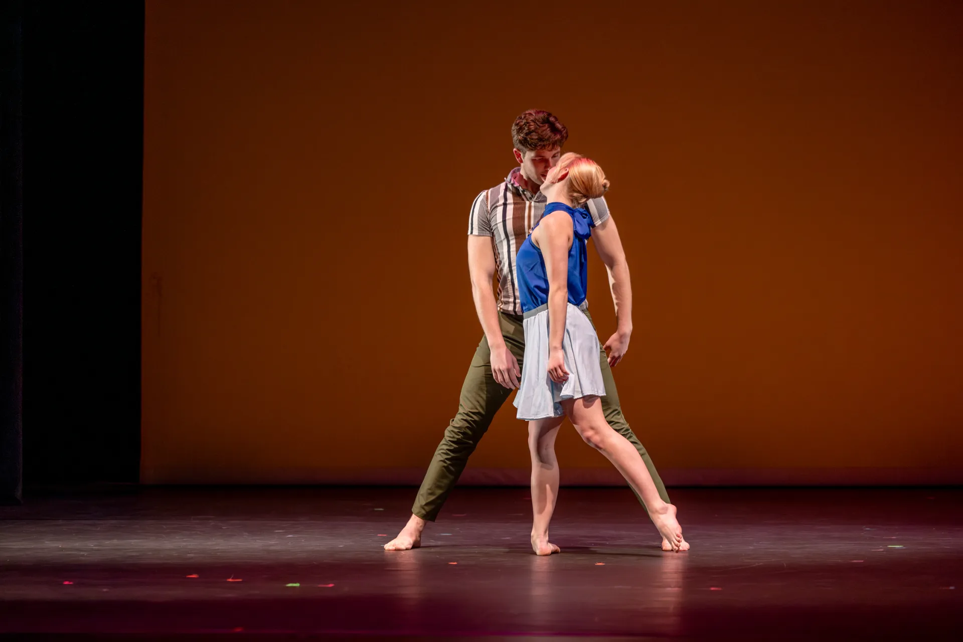 two dancers on stage