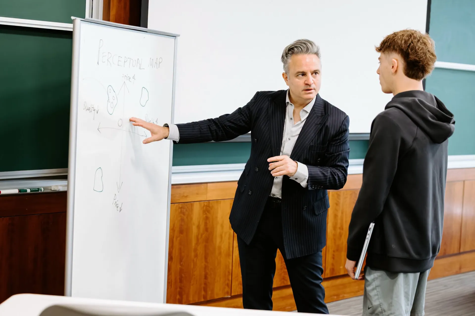 Professor meeting with a student