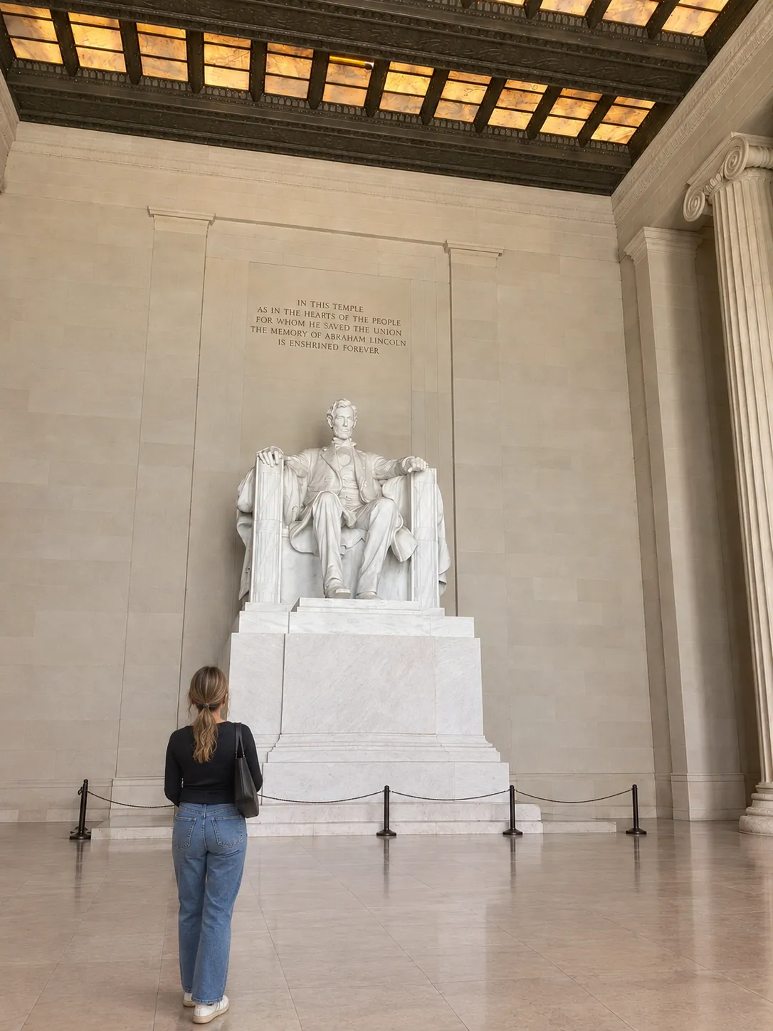 Professor McGee at the Lincoln Memorial