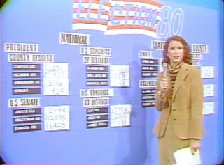 Election night coverage on ICTV in 1980.