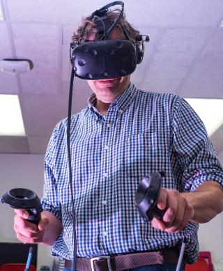 Professor with VR 
