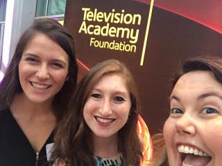 Professor Chrissy Guest with Student Interns at the TV Academy Foundation