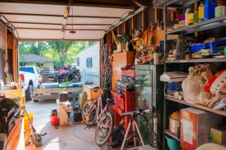 garage full of clutter
