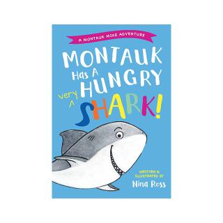 book cover with a shark