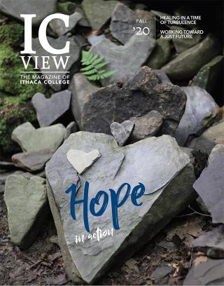 cover of Fall 2020 ICView with rocks and "Hope in Action"