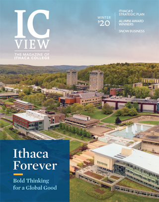 cover of ICView magazine with the words "Ithaca Forever"
