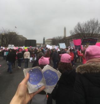 Paloma at women's march