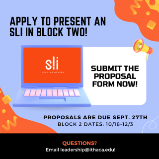 Apply to Present an SLI in Block Two!