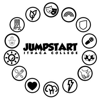 Jumpstart logo with 14 symbols