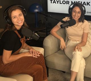Taylor Misiak ’14, co-host of the podcast “Table Flipping” with Alyssa Litman.