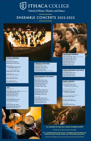 Poster of Ithaca College Ensemble Concert Dates