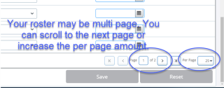 Use of multiple pages arrows shown