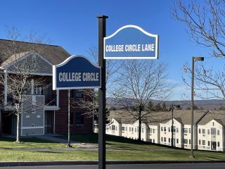 Corner of College Circle and College Circle Lane