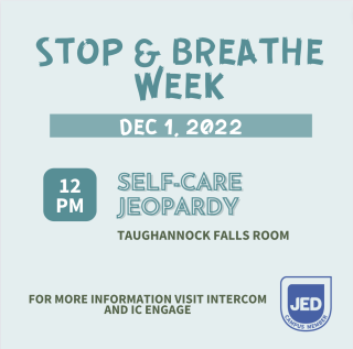 Stop and breathe week event December 1