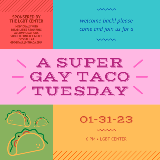 A super gay taco tuesday flyer