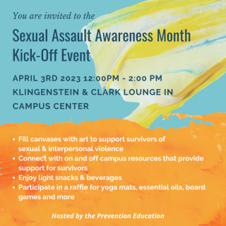 Sexual Assault Awareness Month Kick-Off Event