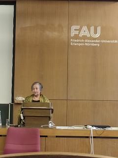 At podium of FAU