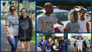 Images of students and supporters at move in.