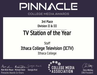 ICTV Wins CMA Station of the Year Third Place Pinnacle Award