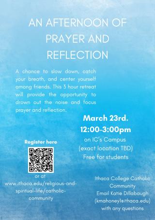 Flier for Afternoon of Reflection