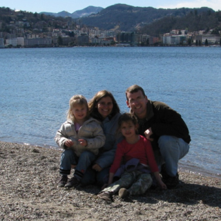 Mike Haaf and family by lake