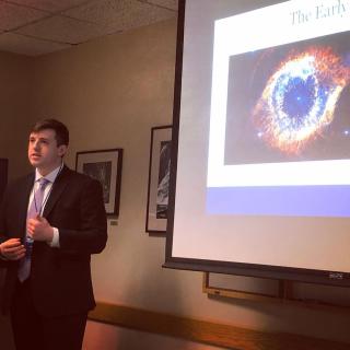 Brady Elster, '22 presents Modeling the Early Stages of Planet Formation
