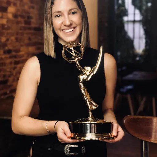 Bethany George with Emmy