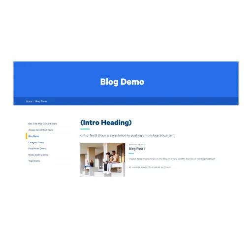 Visual Example of a Blog and Blog Post