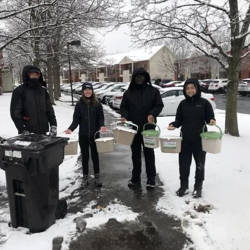 Students pick up composting from Circles Apartments