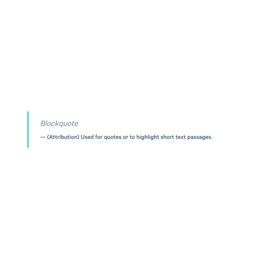 example of the "blockqoute" component