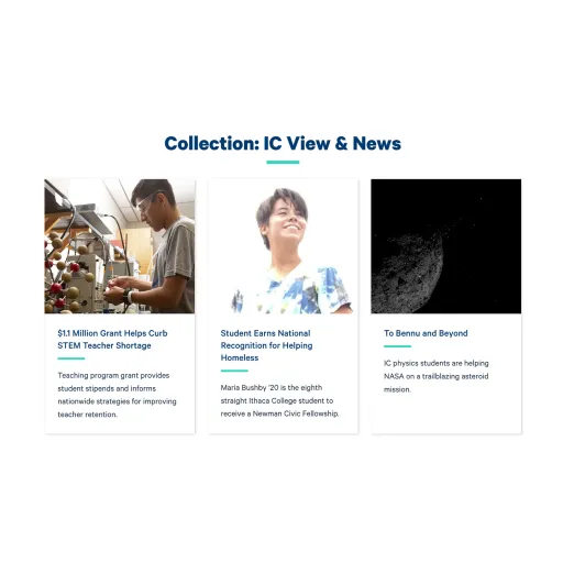 Example image of the "Collection: IC View & News" paragraph / component