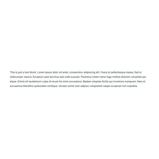 An example image of a "Text" component.