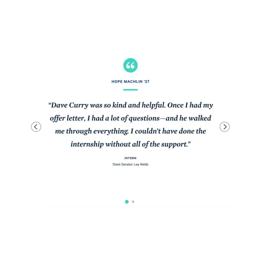 Example of the "Quote Slider" component / paragraph.